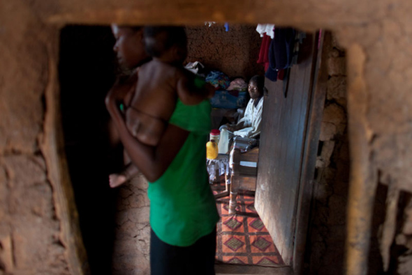 坎帕拉收治的艾滋病人